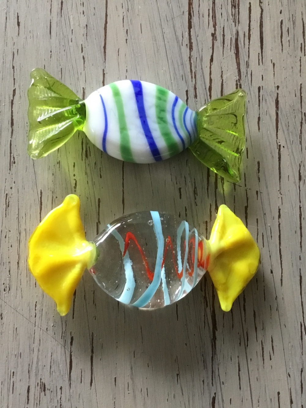 Murano Style Glass Oval Candy